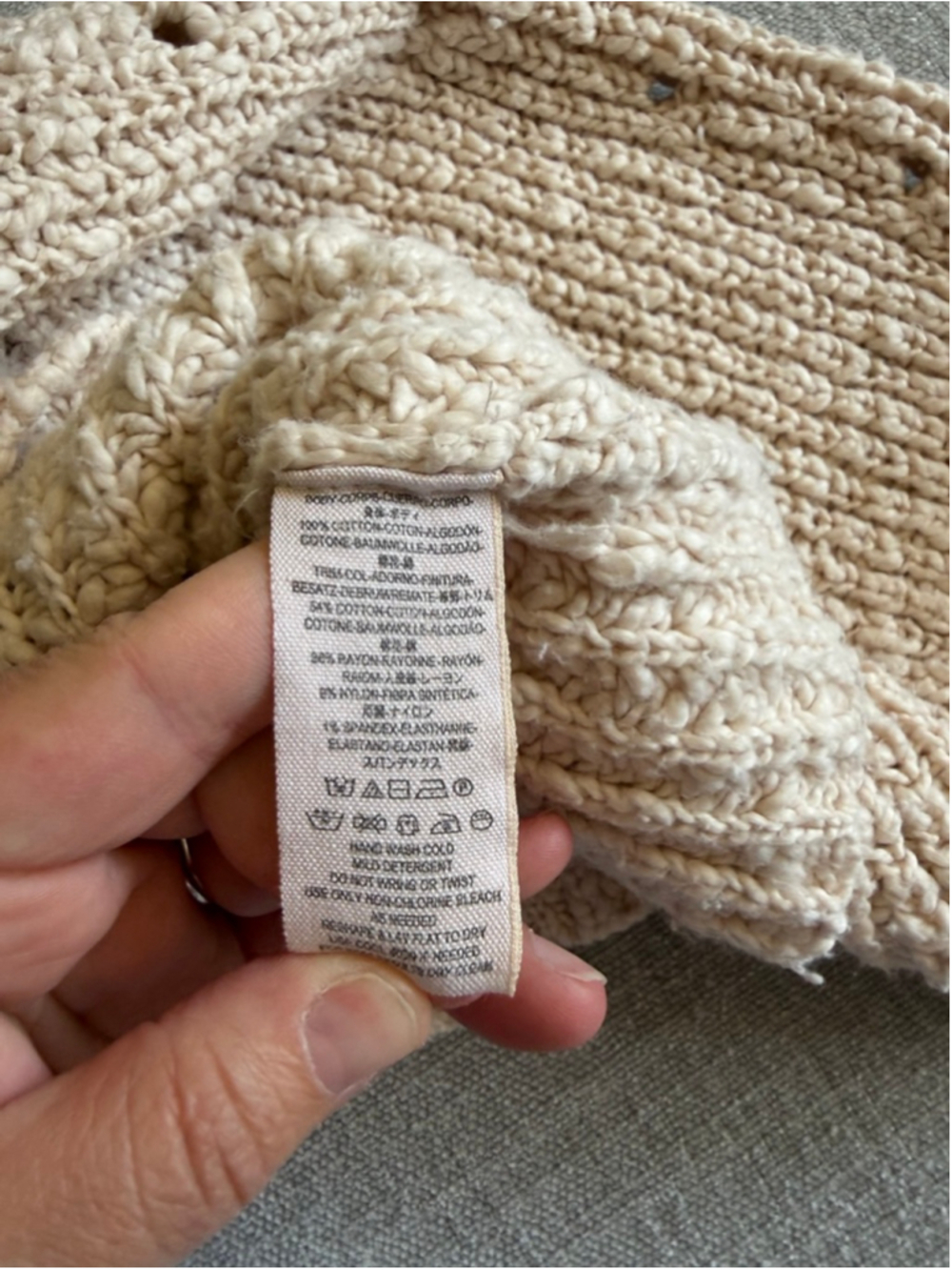 Free People Pandora Boatneck Sweater ivory chunky knit cropped women’s medium - Picture 5 of 10